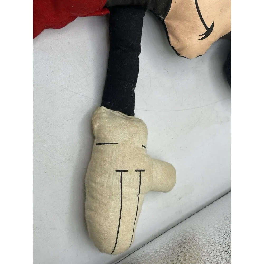 Rare Vintage 60s Mickey Mouse Disney Rag Doll Plush Walt Disney Productions 16”